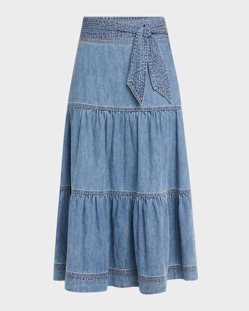 Armida Tiered A-Line Skirt